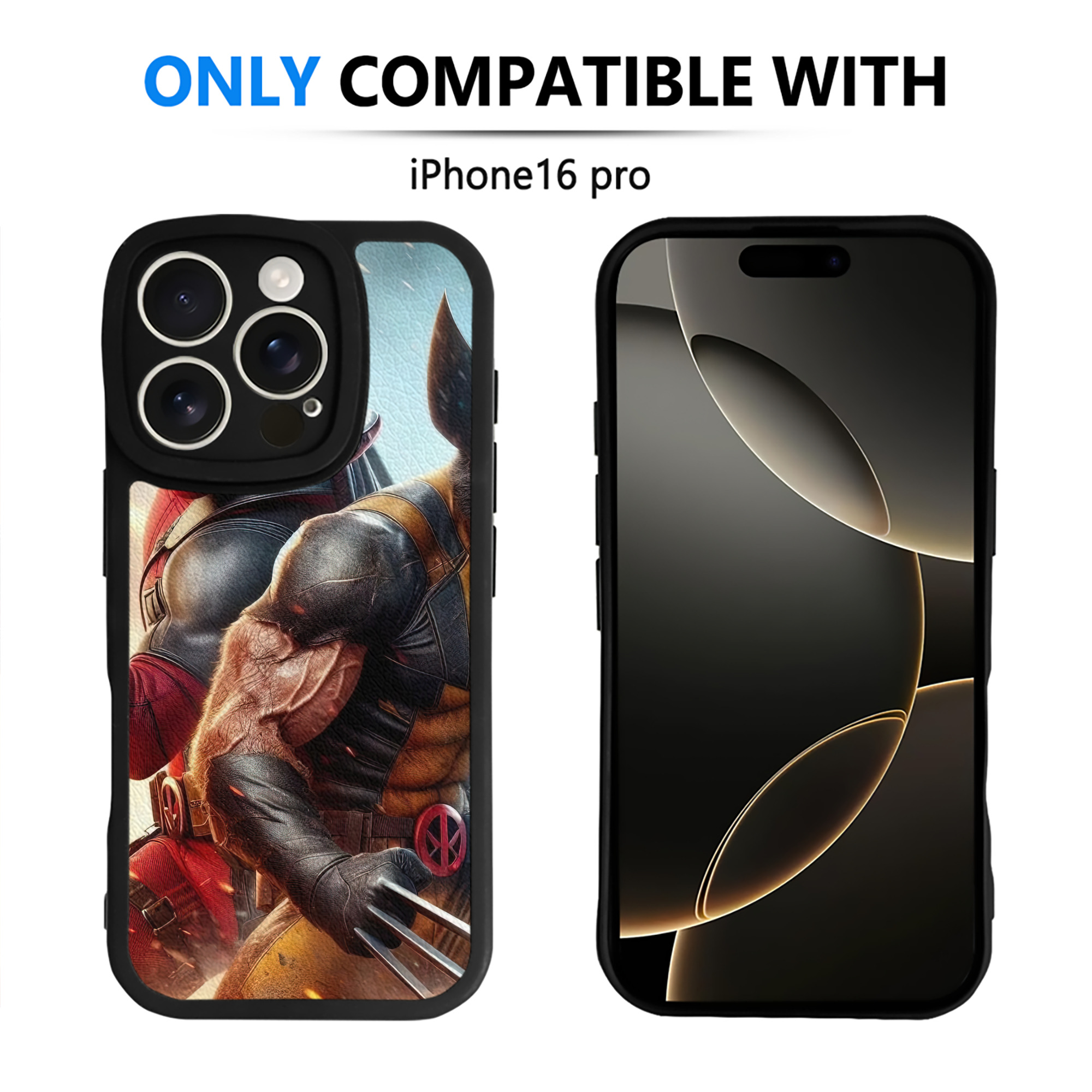 （画像用） Deadpool デッドプール 【iPhone 16シリーズ対応】シリコンスマホケース（レザー調） 材質：シリコン